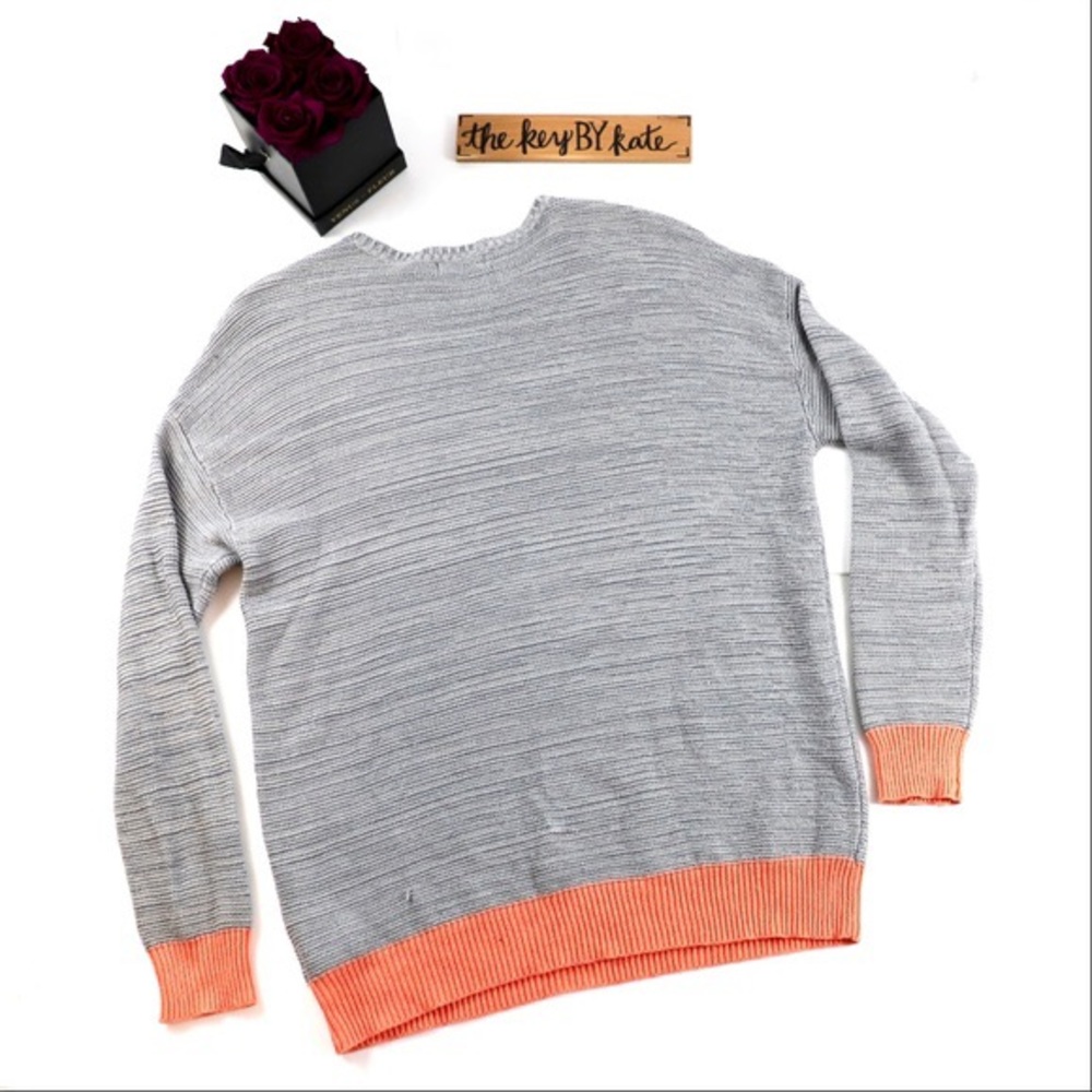 Urban Outfitters BDG Grey Orange Accent Sweater - Picture 6 of 6